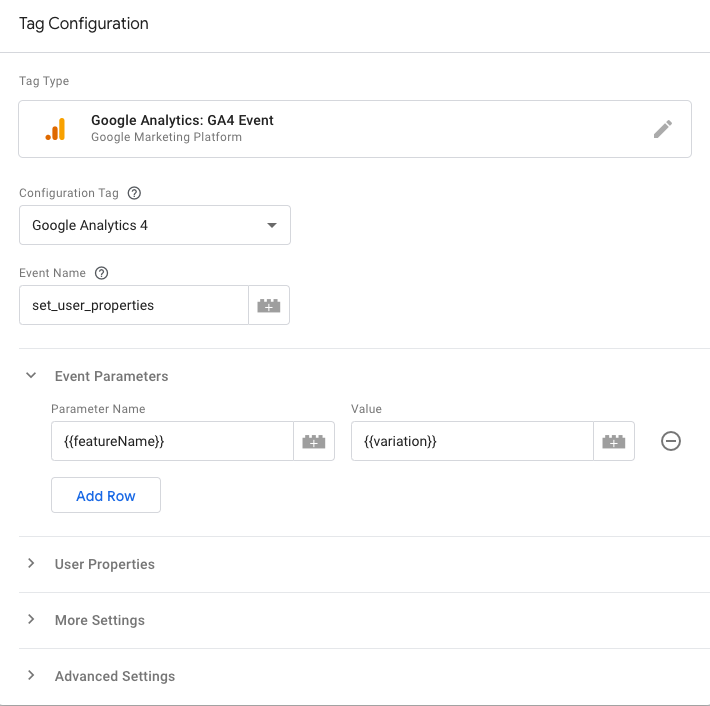 Tag Configuration